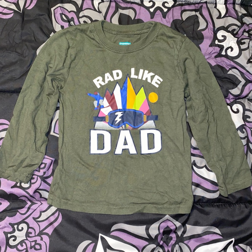 Rad Like Dad Kids Long Sleeve Shirt - Green